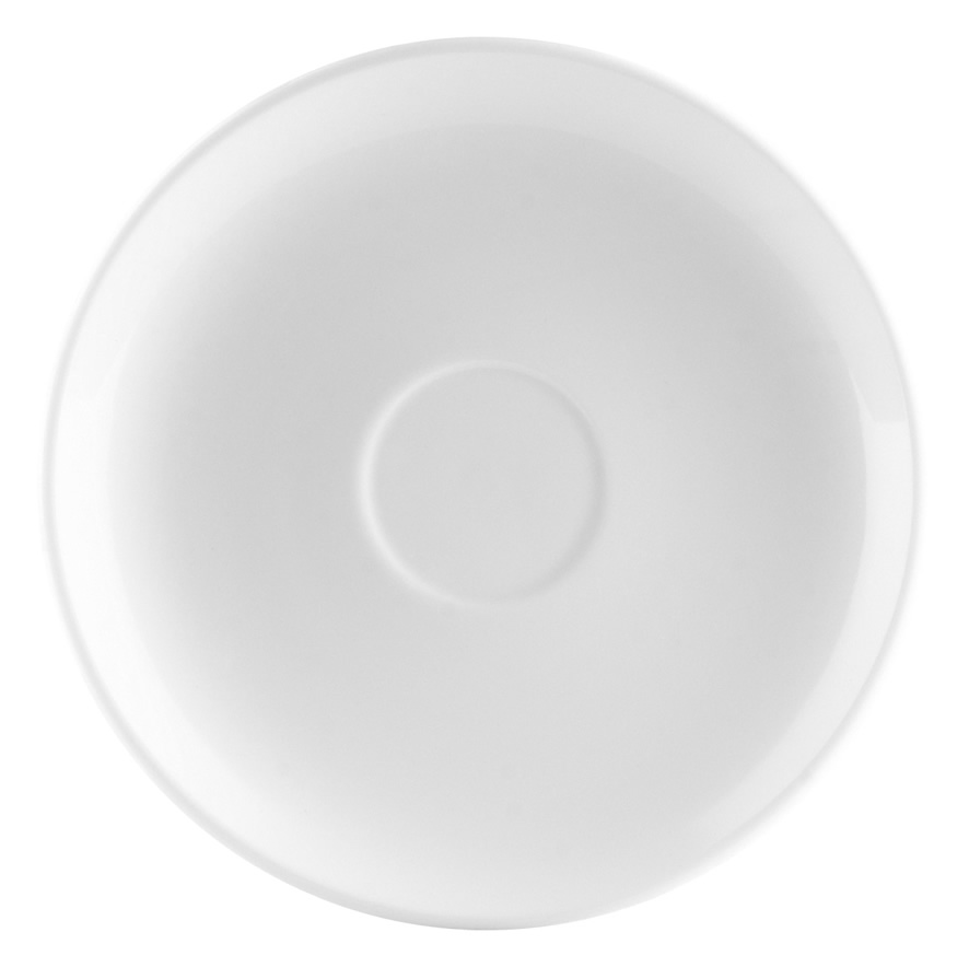 CAC China RCN-1057 Clinton Super White Porcelain Saucer for RCN-1056 6 7/8"  - 3 dozen