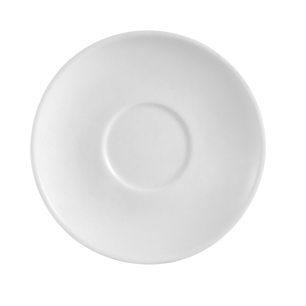 CAC China RCN-36 Clinton Super White Porcelain Saucer. 4 1/2" - 3 dozen