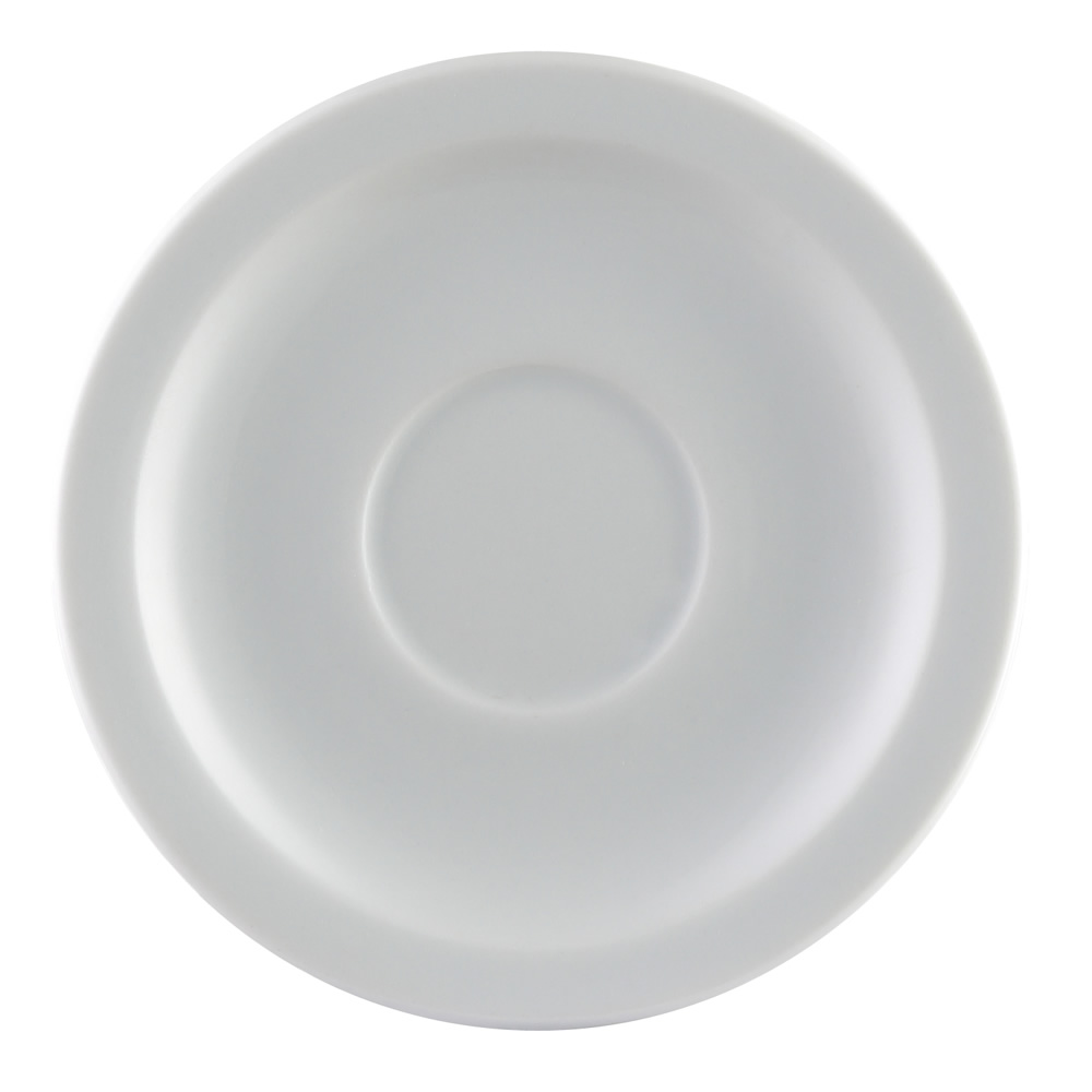 CAC China RCN-T36 Clinton Super White Porcelain Saucer for RCN-T35 4 3/4"  - 3 dozen