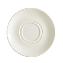 CAC China REC-57 American White Stoneware Saucer for REC-56 6 7/8&quot; - 3 dozen
