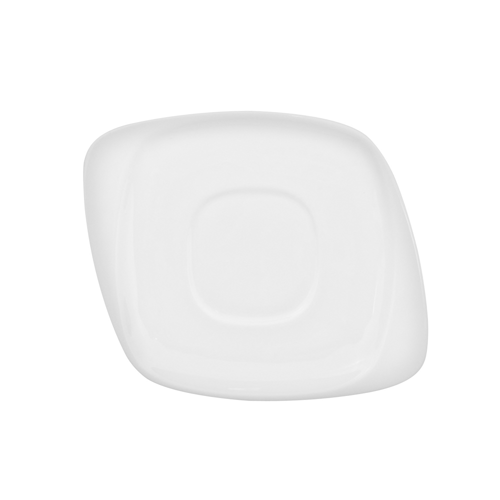 CAC China WH-2 White Pearl Bone White Porcelain Saucer for WH-1 5 1/2"  - 3 dozen