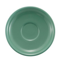 CAC China TG-2-G Tango Embossed Porcelain Green Saucer for TG-1-G 6&quot;  - 3 dozen