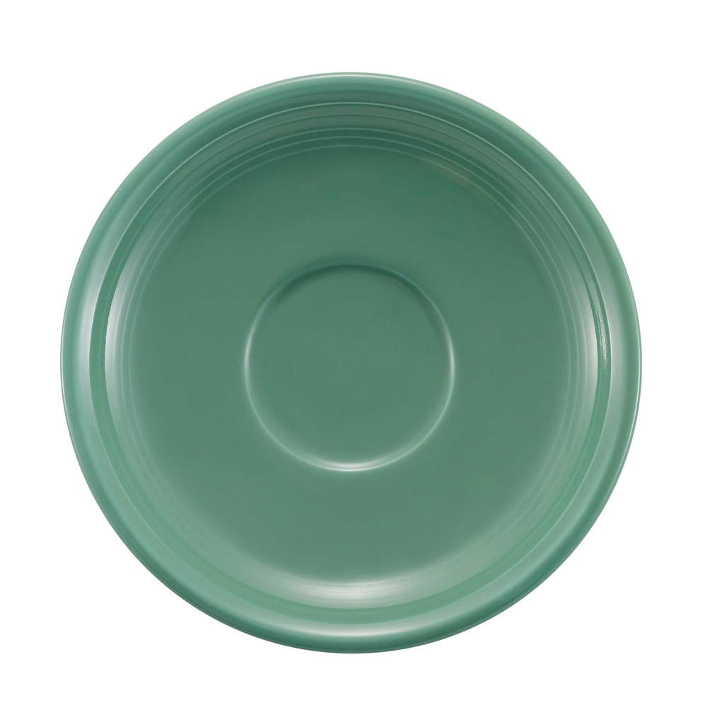 CAC China TG-2-G Tango Embossed Porcelain Green Saucer for TG-1-G 6"  - 3 dozen