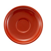 CAC China TG-2-R Tango Embossed Porcelain Red Saucer for TG-1-R 6&quot;  - 3 dozen