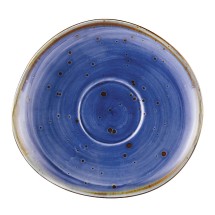 CAC China TUS-2-BLU Tucson Starry Night Blue Porcelain Saucer for TUS-1-BLU 6 1/4&quot;  - 3 dozen