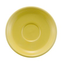CAC China TG-2-SFL Tango Embossed Porcelain Sunflower Saucer for TG-1-SFL 6&quot;  - 3 dozen