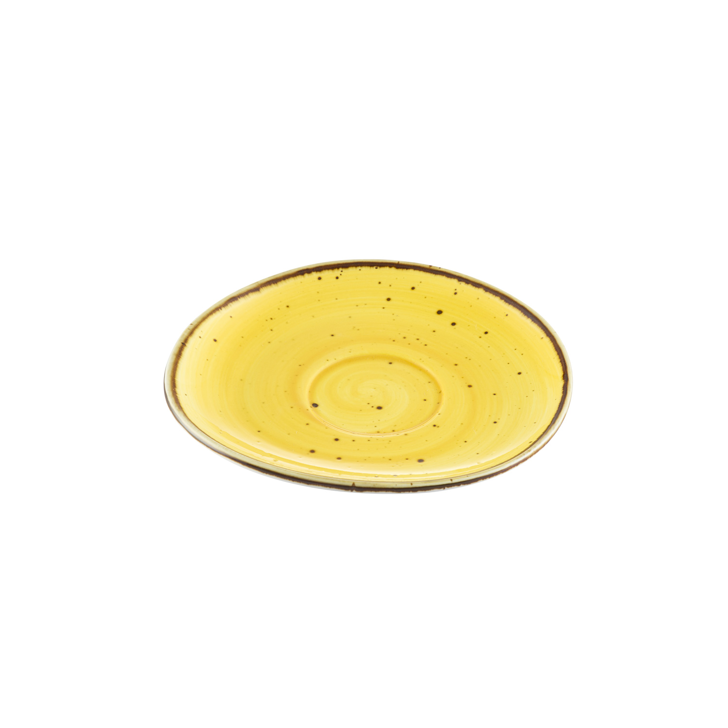 CAC China TUS-2-SFL Tucson Sunflower Porcelain Saucer for TUS-1-SFL 6 1/4"  - 3 dozen