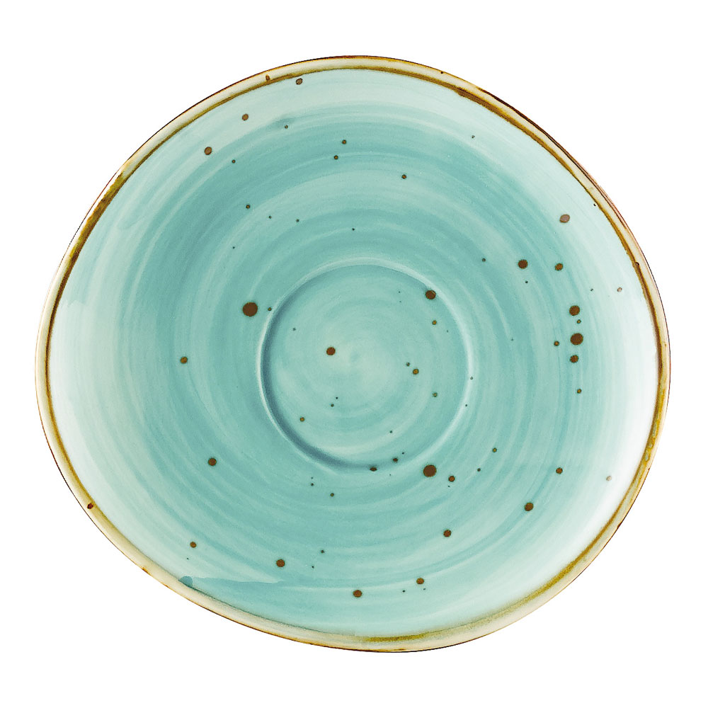 CAC China TUS-2-TQS Tucson Turquoise Porcelain Saucer for TUS-1-TQS 6 1/4"  - 3 dozen