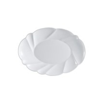 CAC China MX-SC20 Catering Collection Super White Porcelain Scallop Shape Platter 20&quot;  - 4 pcs