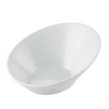CAC China RCN-SB7 RCN Specialty Super White Porcelain Slanted Bowl 12 oz., 7&quot; - 3 dozen