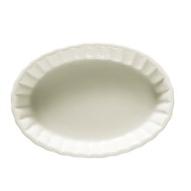 CAC China SFV-9 Bone White Oval Fluted Souffle Dish oz., 6 3/4&quot;  - 3 dozen