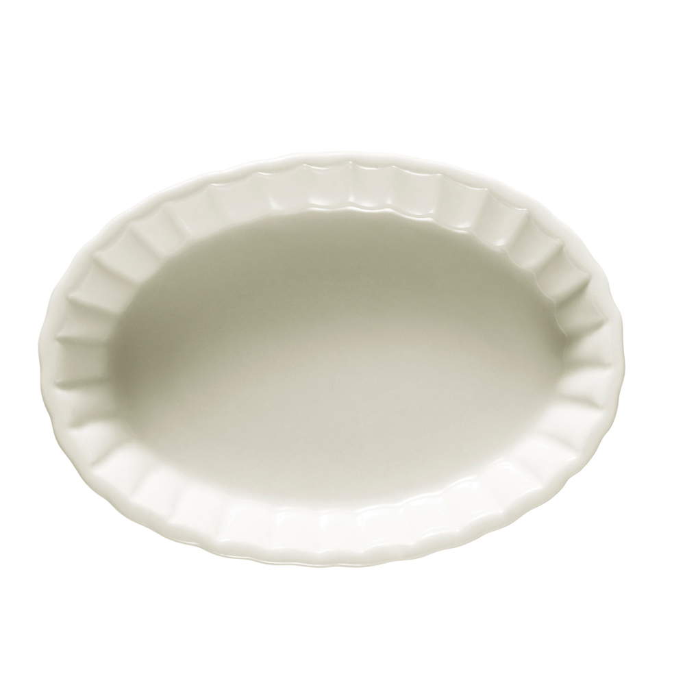 CAC China SFV-9 Bone White Oval Fluted Souffle Dish oz., 6 3/4"  - 3 dozen