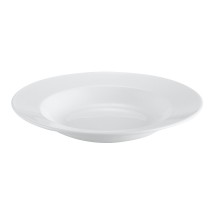 CAC China EVT-3 Everest Bone White Porcelain Soup Plate 10 oz., 9&quot; - 2 dozen