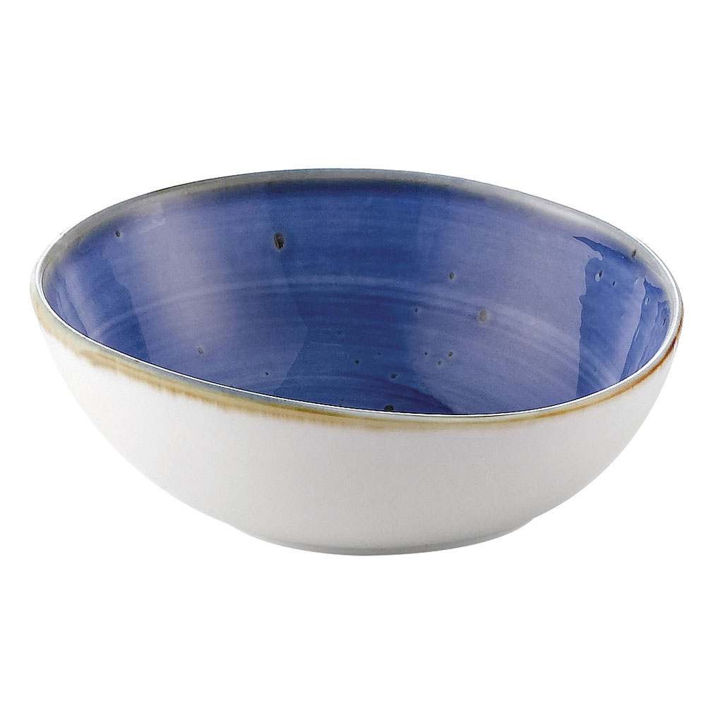 CAC China TUS-B6-BLU Tucson Porcelain Starry Night Blue Soup/Salad Bowl 13 oz., 6"  - 3 dozen