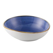 CAC China TUS-B7-BLU Tucson Porcelain Starry Night Blue Soup/Salad Bowl 20 oz., 7 1/2&quot;  - 2 dozen