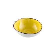 CAC China TUS-B6-SFL Tucson Porcelain Sunflower Soup/Salad Bowl 13 oz., 6"  - 3 dozen