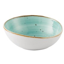 CAC China TUS-B6-TQS Tucson Porcelain Turquoise Soup/Salad Bowl 13 oz., 6&quot;  - 3 dozen