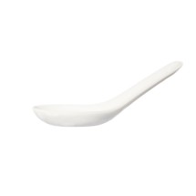 CAC China SHER-41 Accessories Bone White Porcelain Soup Spoon 5&quot;  - 6 doz