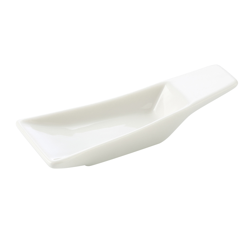 CAC China PTS-35 Party Collection Super White Porcelain Spoon 3 3/4"  - 10 dozen