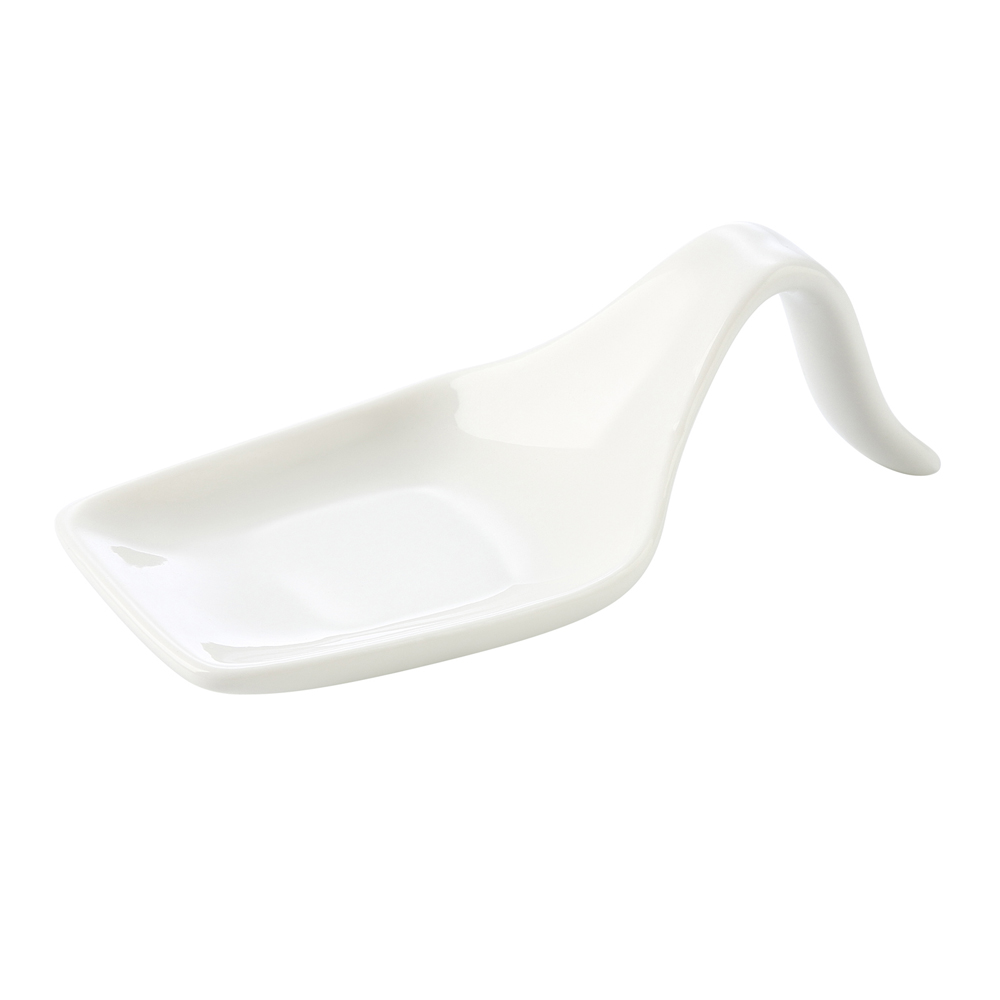 CAC China PTS-50 Party Collection Super White Porcelain Spoon 4"  - 6 dozen