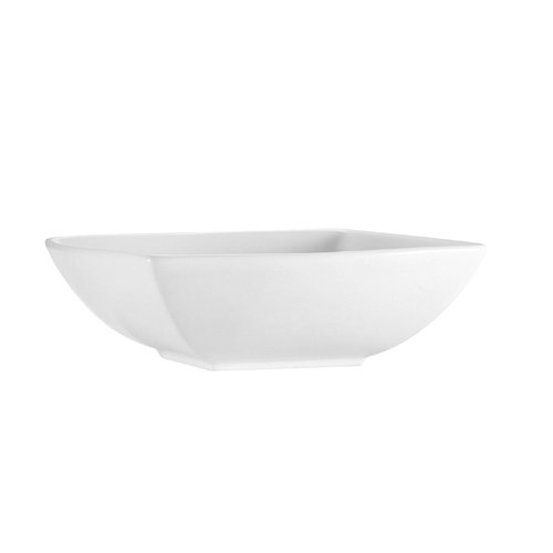 CAC China PNS-B3 Princesquare Super White Porcelain Square Bowl 3 oz., 3 1/4"  - 4 dozen