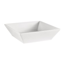 CAC China TGO-B8 Tango Embossed Bone White Porcelain Square Bowl 42 oz., 8" - 2 dozen