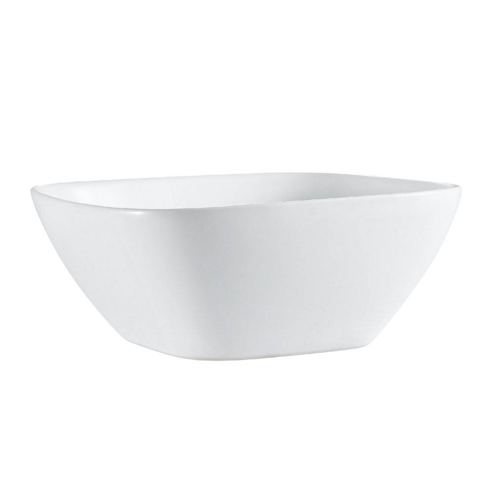 CAC China MX-SQ13 Catering Collection Super White Porcelain Square Bowl 4Qt 13 1/2"  - 3 pc