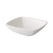 CAC China NGA-B4 Niagara Bone White Porcelain Square Bowl 7 oz., 4 1/2"  - 4 dozen