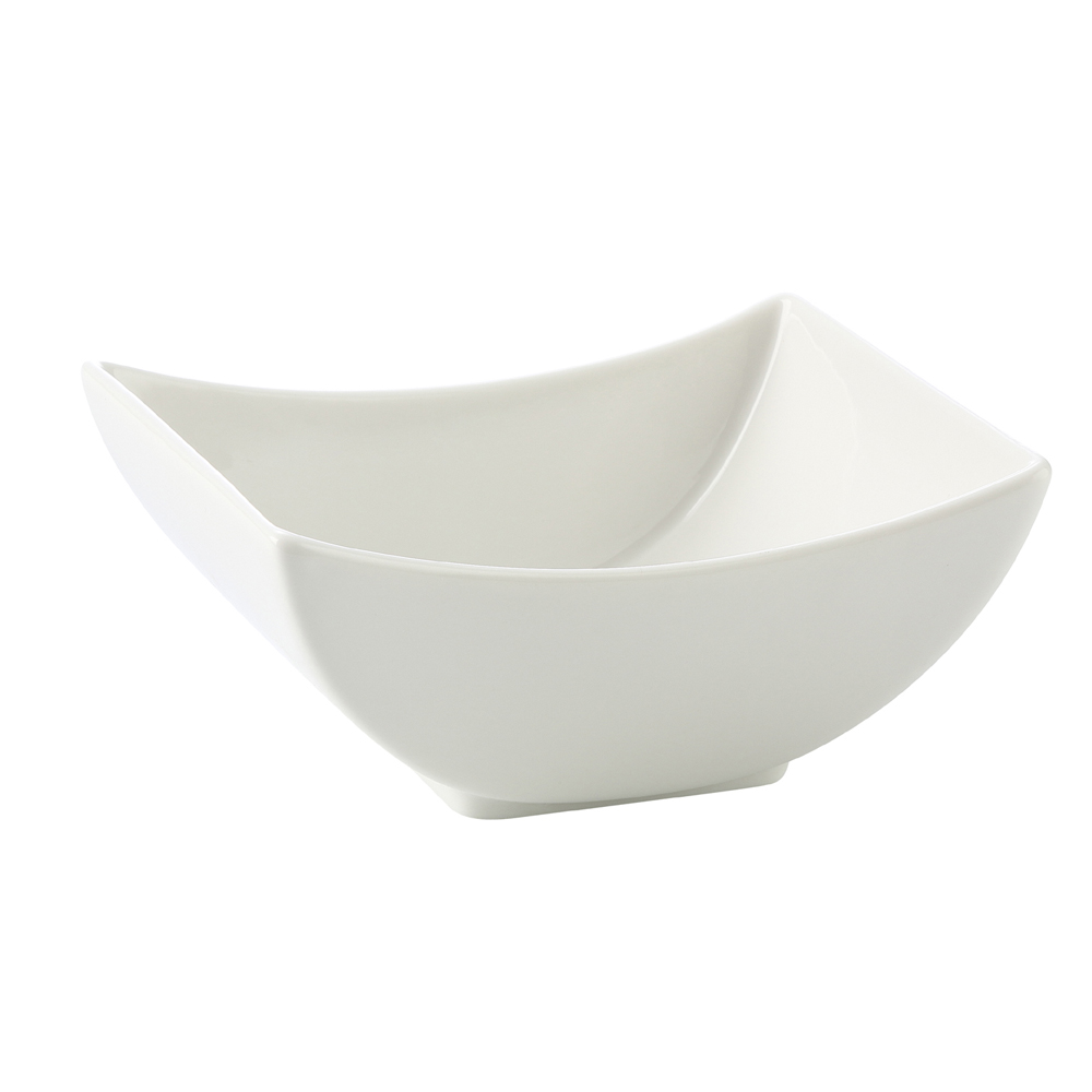 CAC China SHA-B46 Sushia Bone White Porcelain Square Bowl 12 oz., 5 5/8"  - 3 dozen