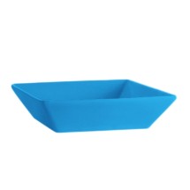 CAC China KC-B8-PCK Color Arts Stoneware Square Peacock Bowl 42 oz., 8" - 2 dozen