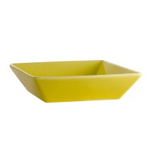 CAC China KC-B8-SFL Color Arts Stoneware Square Sunflower Bowl 42 oz., 8" - 2 dozen