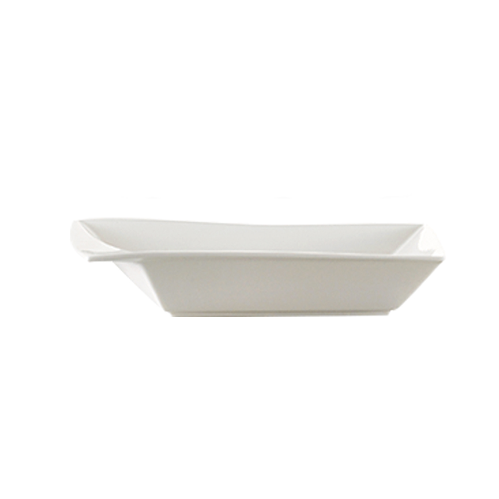 CAC China KSE-B309 Accessories Super White Square Bowl with Rim 24 oz., 9 1/2" - 1 dozen