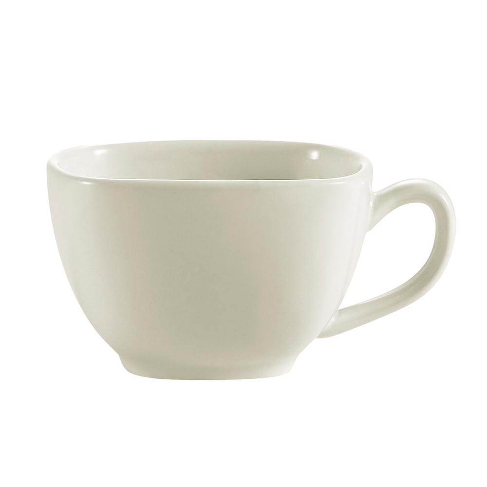 CAC China RE-SQ1 RE American White Stoneware Square Cup 8 oz., 3 3/4"  - 3 dozen