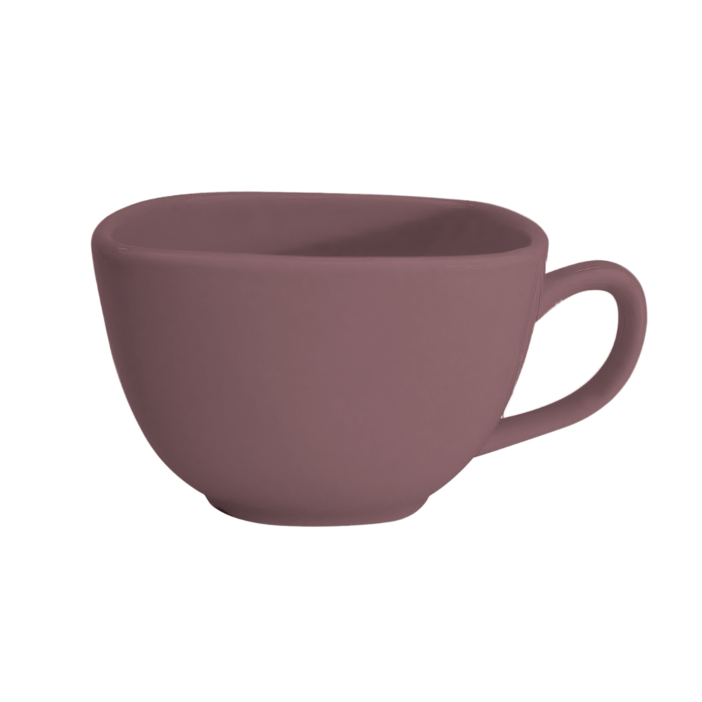 CAC China KC-1-PLM Color Arts Stoneware Plum Square Cup 8 oz., 3 3/4" - 3 dozen