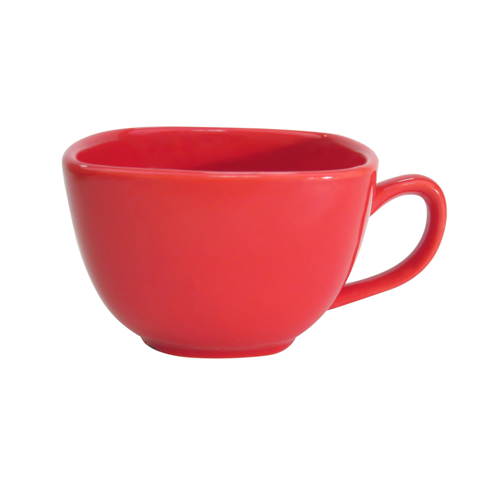 CAC China KC-1-R Color Arts Stoneware Red Square Cup 8 oz., 3 3/4" - 3 dozen