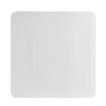 CAC China SF-SQ10 Sunrise Bone White Porcelain Flat Square Plate 10&quot;  - 1 dozen