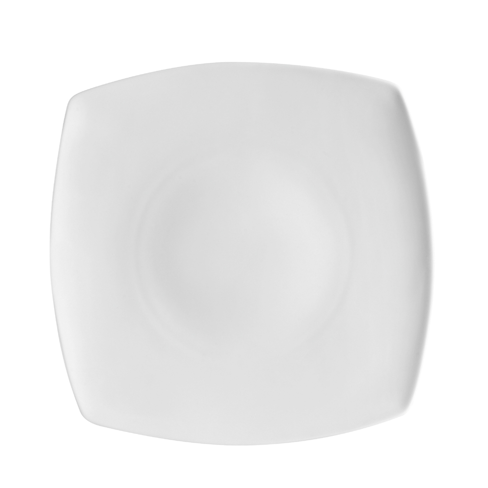 CAC China RCN-FS5 Clinton Super White Flat Square Plate 6" - 3 dozen