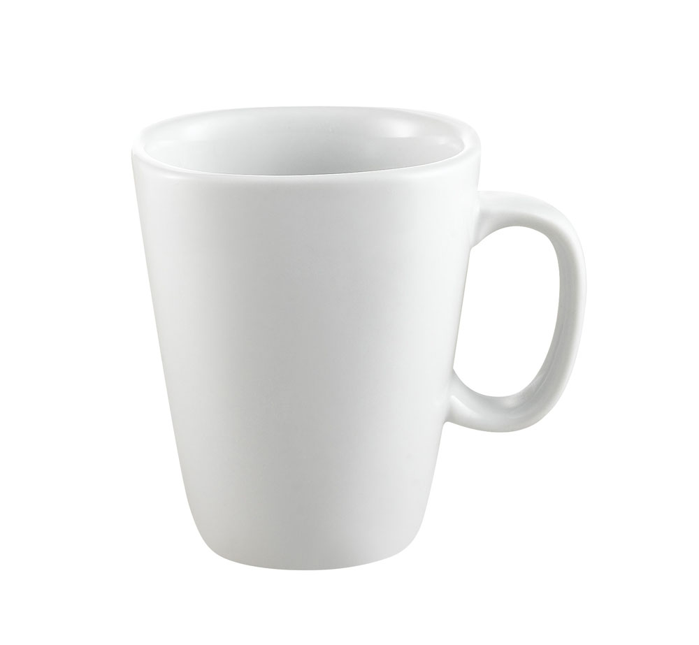 CAC China KSE-M22 Kingsquare Super White Square Porcelain Mug 22 oz., 4" - 3 dozen