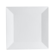 CAC China NGA-16 Niagara Bone White Porcelain Square Plate 10"  - 1 dozen