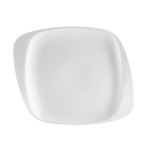 CAC China WH-20 White Pearl Bone White Porcelain Square Plate 11 1/2&quot;  - 1 dozen