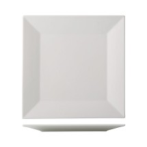 CAC China NGA-20 Niagara Bone White Porcelain Square Plate 11&quot;  - 1 dozen