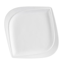 CAC China ASP-6 Aspen Tree Bone White Porcelain Square Plate 6" - 3 dozen