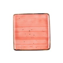 CAC China TUS-SQ8-CRL Tucson Porcelain Coral Square Plate 8 1/4"  - 2 dozen