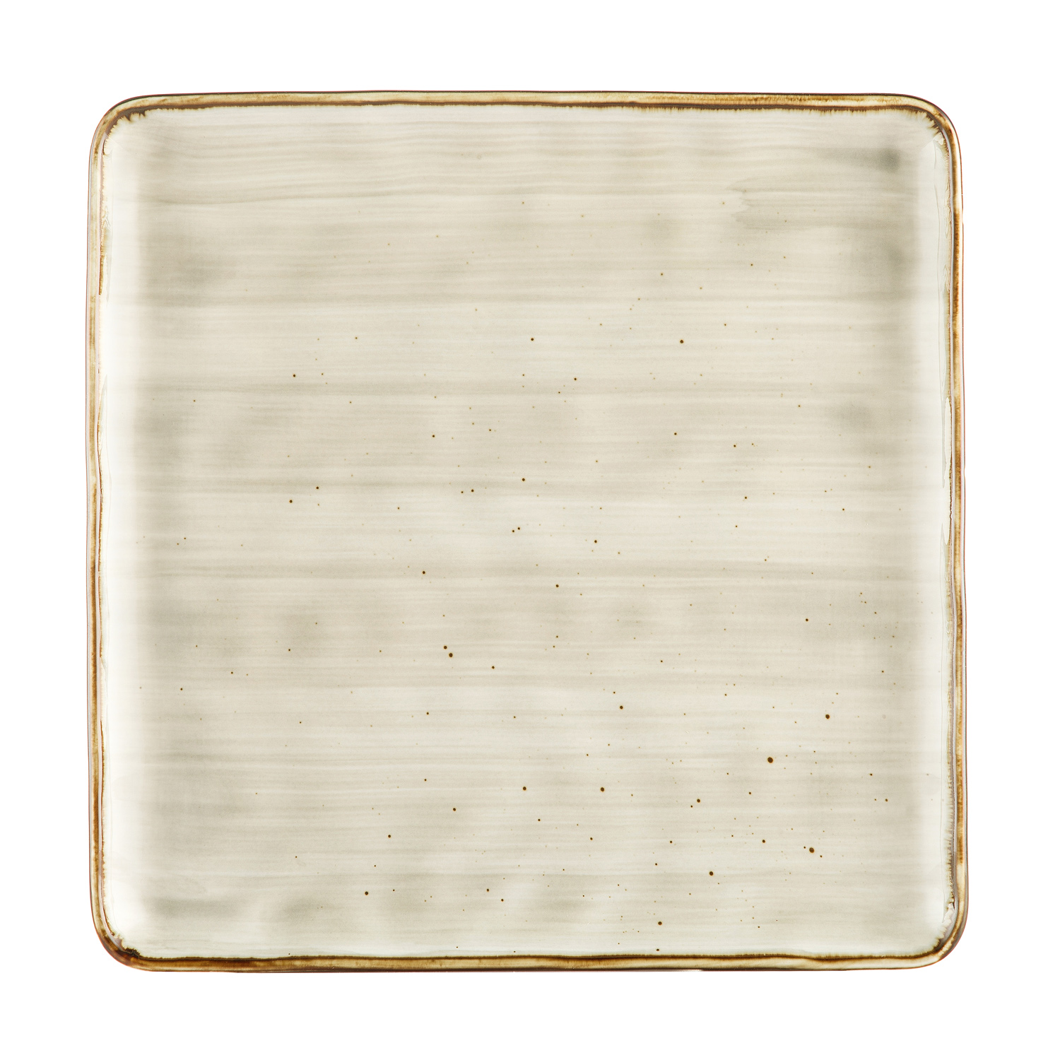 CAC China TUS-SQ16-BGE Tucson Porcelain Desert Beige Square Plate 10" - 1 dozen