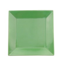 CAC China KC-21-G Color Arts Green Stoneware Square Plate 12" - 1 dozen
