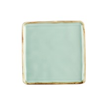 CAC China PMS-SQ6-G Palm Springs Light Green Porcelain Square Plate 6"  - 3 dozen
