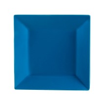 CAC China KC-8-PCK Color Arts Stoneware Peacock Square Plate with Wide Rim 8" - 2 dozen