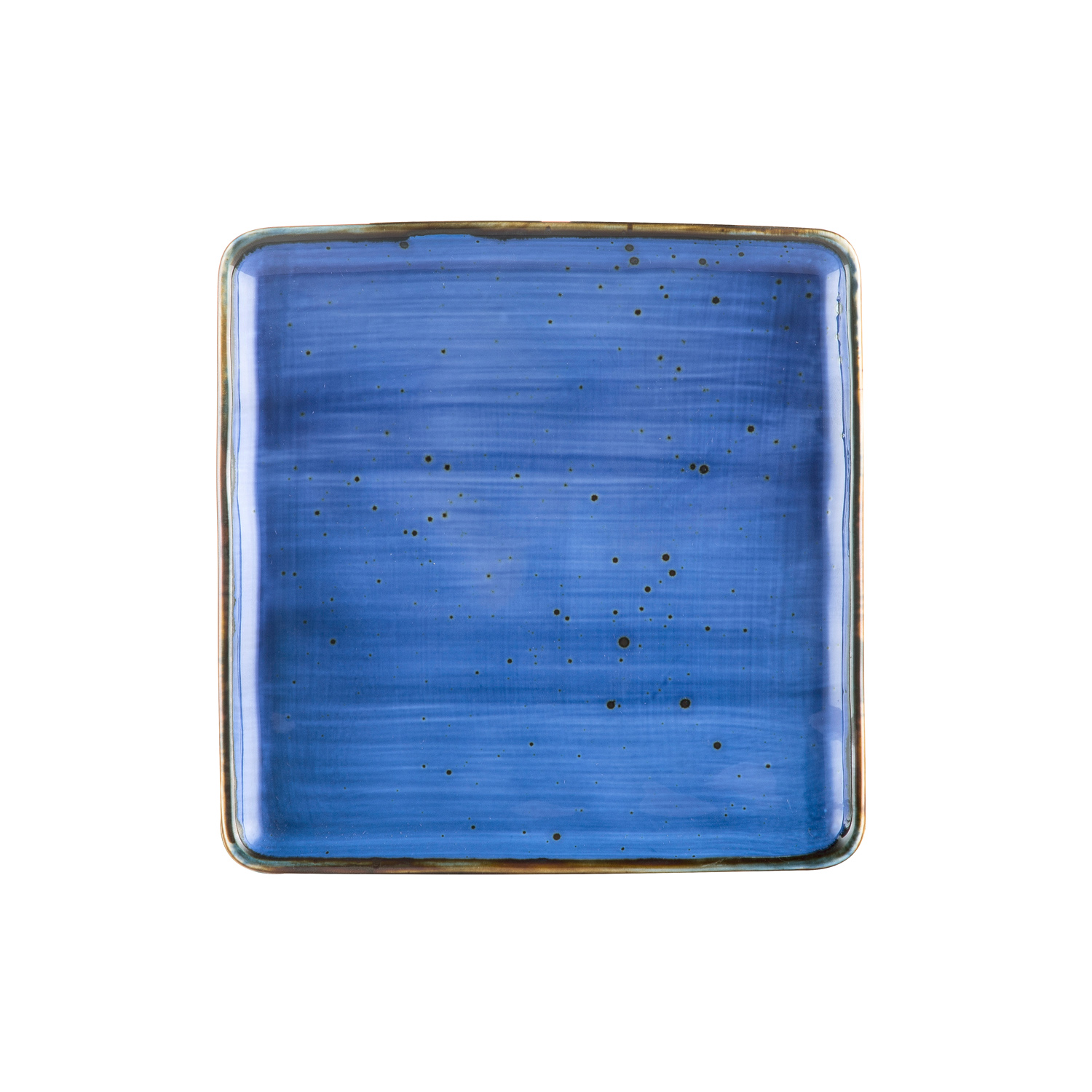 CAC China TUS-SQ6-BLU Tucson Porcelain Starry Night Blue Square Plate 6"  - 3 dozen