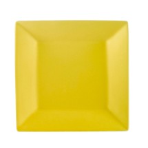 CAC China KC-21-SFL Color Arts Sunflower Stoneware Square Plate 12" - 1 dozen