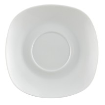 CAC China COP-SQ2 COP Super White Porcelain Square Saucer for COP-SQ1 5 3/4&quot; - 3 dozen